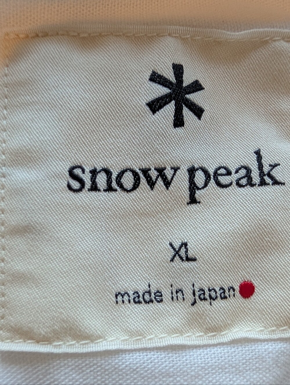 SNOW PEAK made In Japan %100 Cotton White Long Sleeve Shirt Men's XL